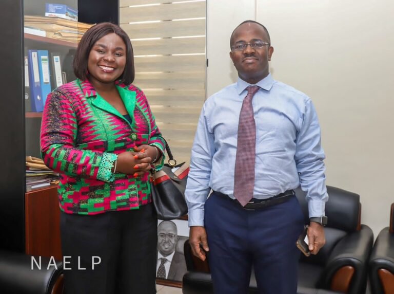 Dr. Carol Serwaa Donkor, NAELP Coordinator, with Dr. Sulemanu Koney, CEO of the Ghana Chamber