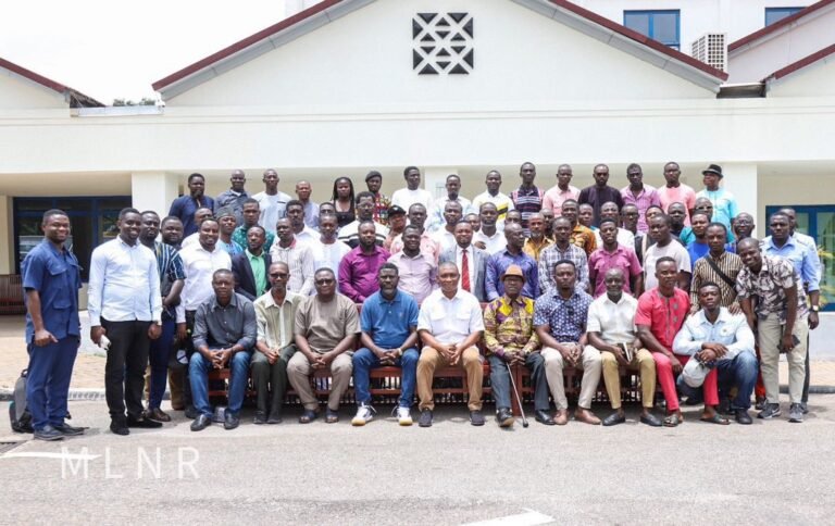 George Mireku Duker (seated 6th right) with media practitioners and government communicators