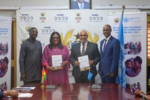 (2nd right) Charles Abani, UN Resident Coordinator for Ghana and other Government officials