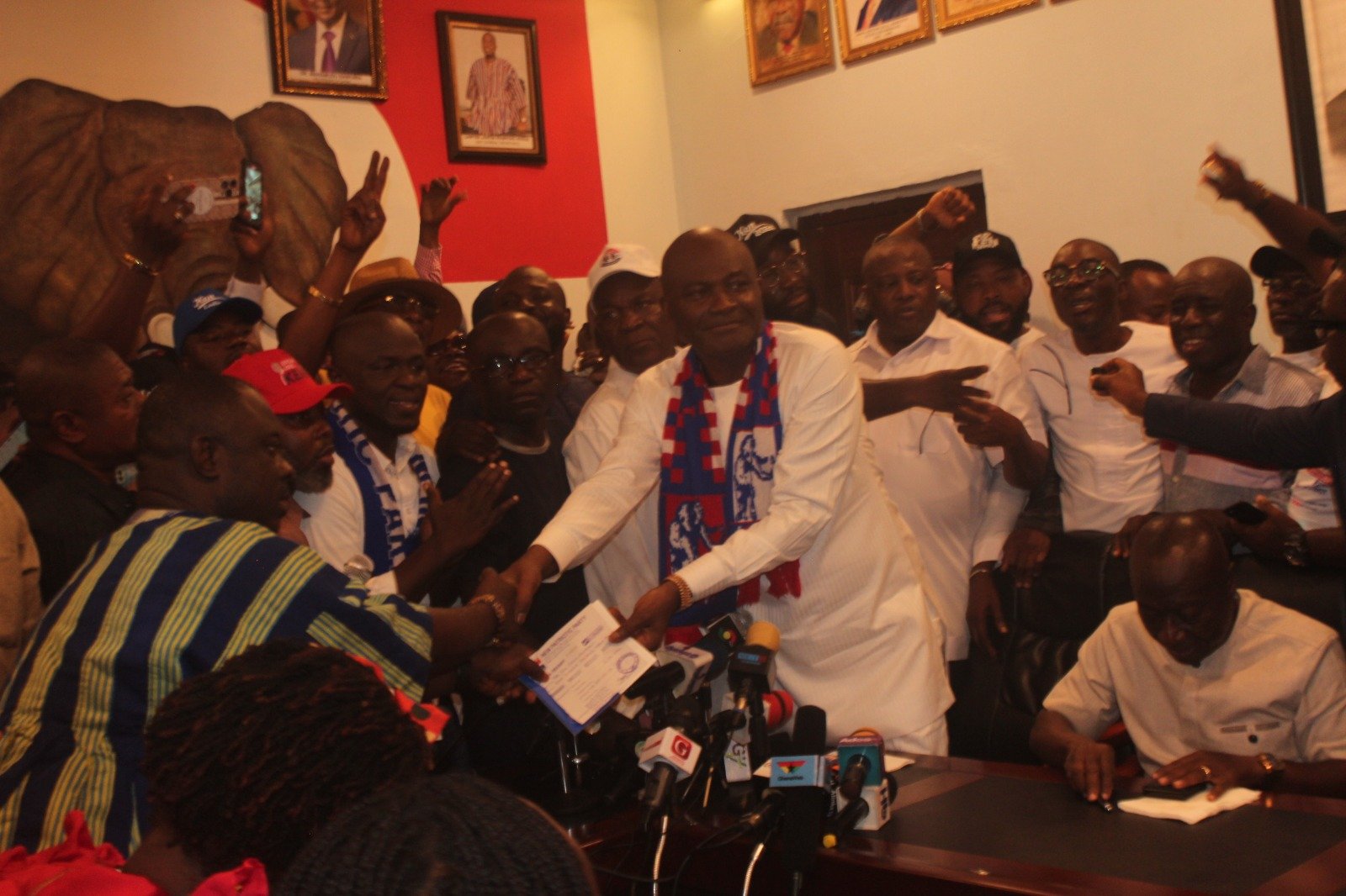 (Right) Kennedy Agyapong files his nomination forms