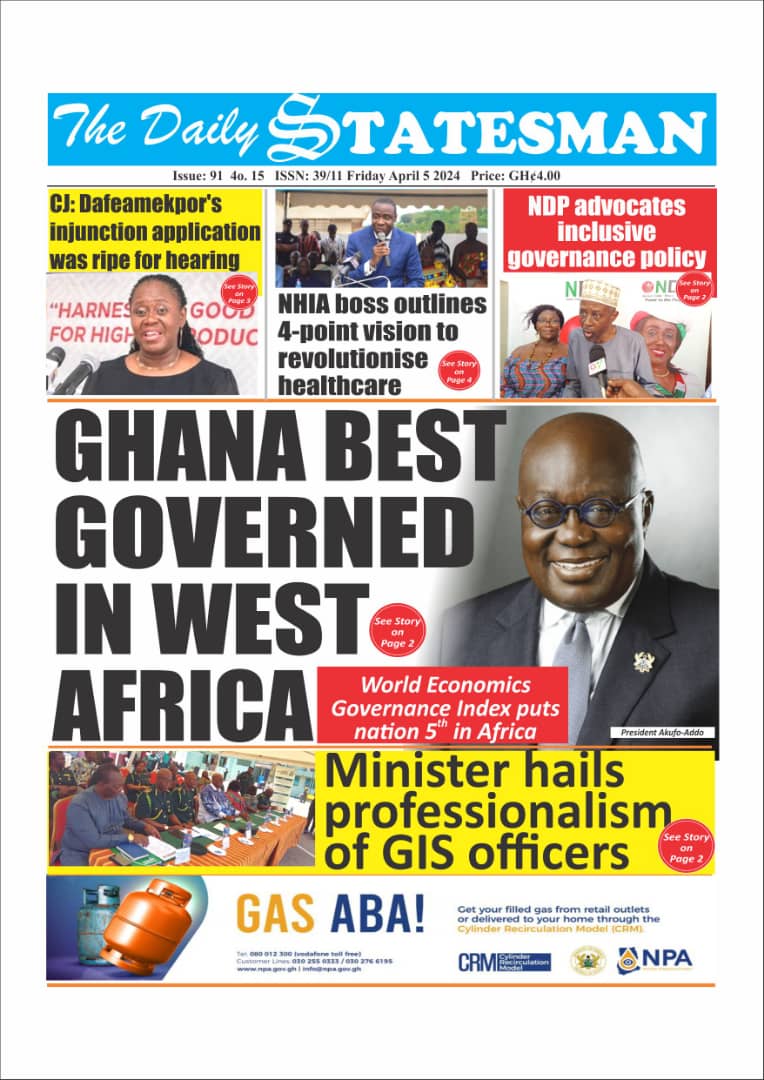 Today’s Front Page 05/04/2024 – The Daily Statesman Newspaper