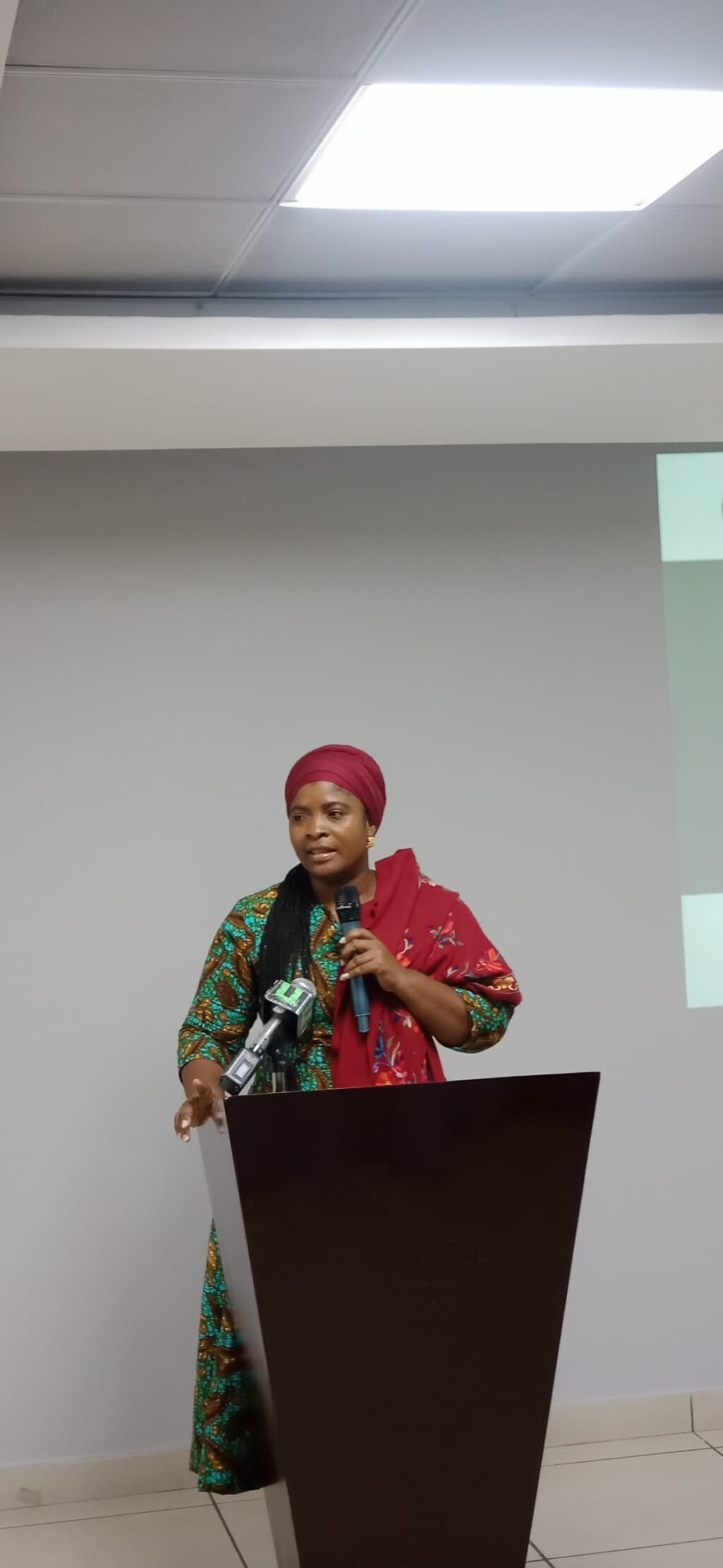 Madam Affi E. Agbenyo, Deputy Director General of TVET in charge of Operations, addresses the conference